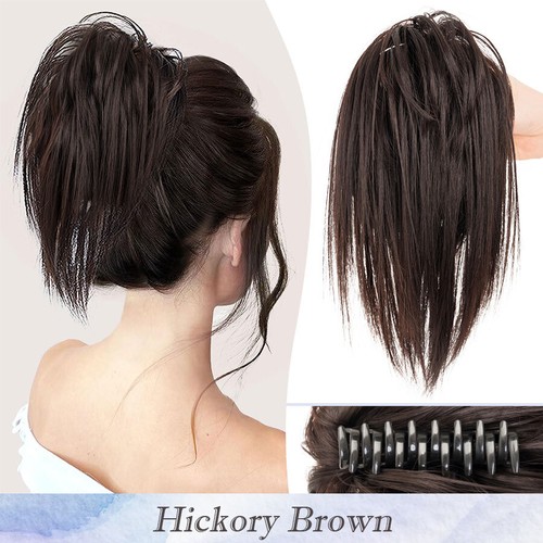 Kurzer glatter ponytail - kurzer,