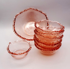 1 + 7 Glasschüssel rosalin -