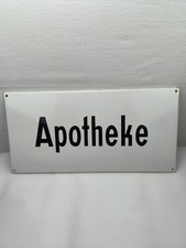 ALTES Emaille Schild Apotheke Blechschild 59cmx29cm Retro Vintage DDR Emailliert