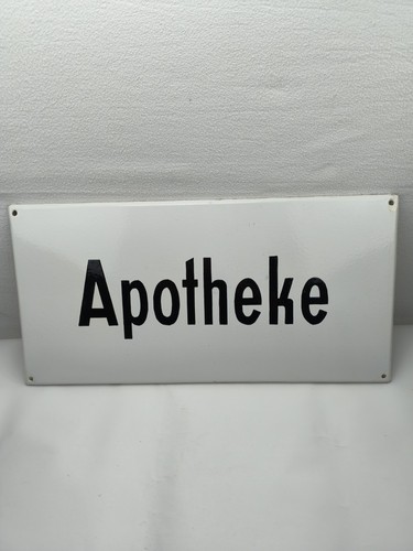 Emaille schild apotheke - emaille,