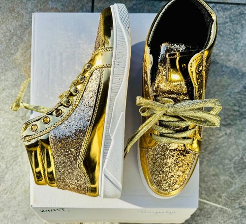 Goldene schuhe glitzer - goldene,