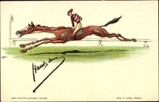 Künstler Litho Rennpferd beim