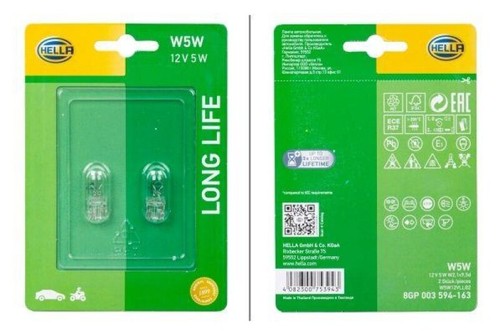 Hella glühleuchte 12v w5w - glühleuchte,