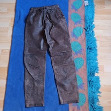 Echtes Leder Hose Gr. 38 schlanke Taillie braun