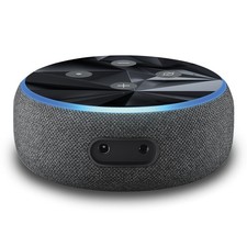 2er Set Aufkleber Polygon Schwarz passend für Alexa Echo Dot Gen.3 Smart R137-02