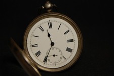 Englische Taschenuhr 925er Sterlingsilber mechanisch Schlüsselaufzug antik 18Jhd