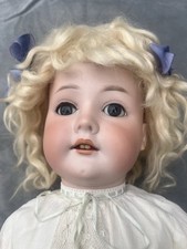 Antike Porzellan Puppe von 1916 mit Mohair Perücke CM Bergmann Walterhausen