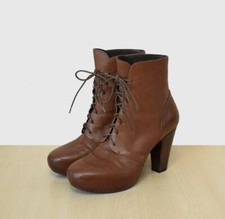 schöne braune Vic Matie High-Heel Stiefeletten Gr. 38 1/2 - NEU echtes Leder