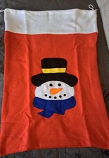 Weihnachtssack, Nikolaussack Geschenkesack Beutel 50X70 rot-weis mit Kordel NEU.