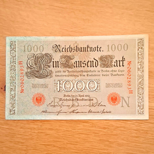 Reichsbanknote deutsches reich - deutsches,