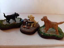 Konvolut Golden Retriever, Labrador Sammlung aus Stein 3 Stück, Hundefreunde
