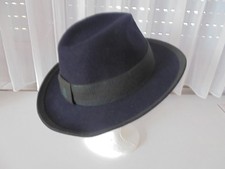 Mayser Hut Fedora Wollfilz dunkelblau Tracht Berchtesgarden Größe 57