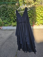 Abendkleid Schwarz Knöchellang  Gr.46 Asymetrisch