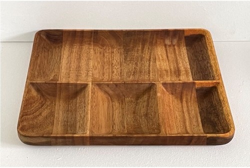 Holztablett quadratisch mit - holztablett:,