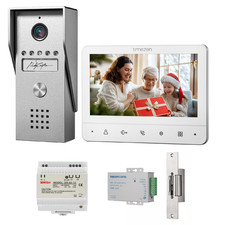 TMEZON Video Türsprechanlage Sprechanlage Türklingel 7'' Monitor mit Türöffner