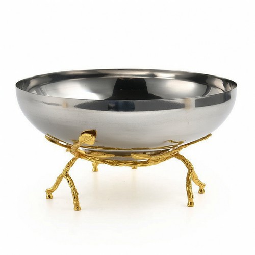 Obstschale mit metallfuß - obstschale,