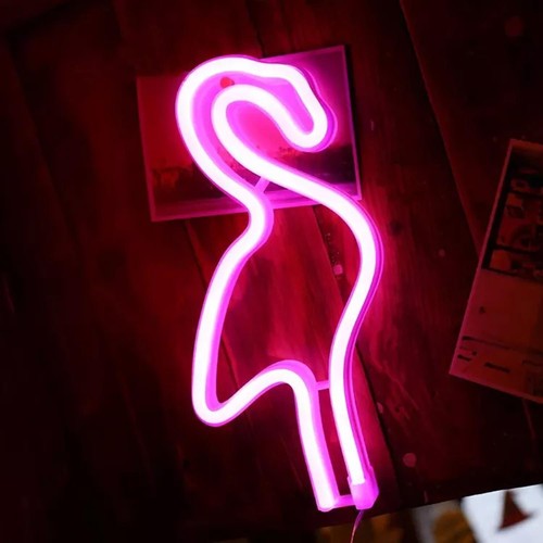 Neon led schild - led, flamingo