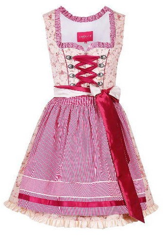 Dirndl honey 50er länge rose - dirndl,