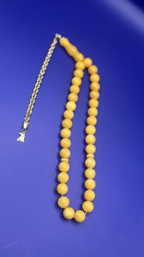 Tesbih butterscotch 585 gold - tesbih,