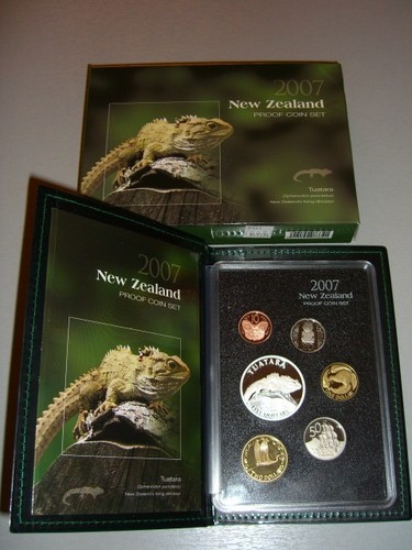 Neuseeland 2007 proof coin set - proof,