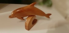 Edler Delphin aus Holz - 18 cm