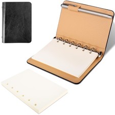 Notizbuch A7 Kleines Notizbuch, Mini Notizbuch 6 Ring Ringbuch, Notizbuch A7 ...