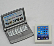 Laptop und Tablet + 2 Teile + Computer + Zubehör für Büro Wohnen Möbel Playmobil