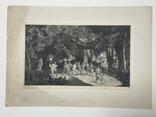 Max Klinger, Simplicius unter den Soldaten (Intermezzi, Opus IV) Radierung, 1881