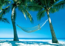 RIESEN Poster BEACH - Hängematte  ca1x1,45m NEU  XL784