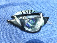 Schmuck: Brosche Freimaurer-Auge, Emaille