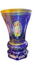 Antiker Biedermeier kobaltblau