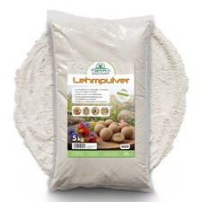 5 kg Lehmpulver , WEISS , Lehm