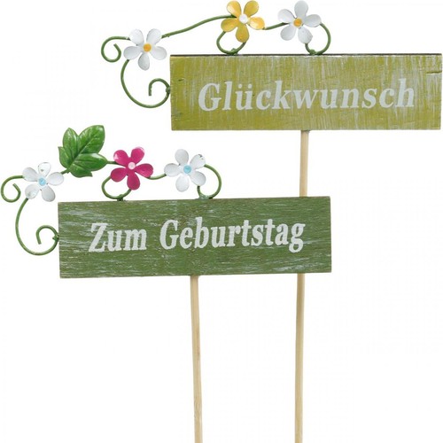 Florale holzstecker mit - florale,