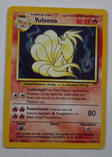 Pokémon karte vulnona - pokémon,