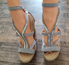 Wedges Plateau Sandalen Gr. 39  mit Strasssteine NEU