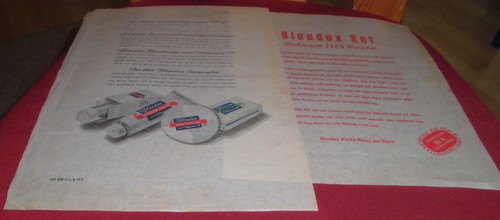 Alt prospekt blatt blendax - prospekt,