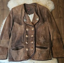 Lekra Trachtenjanker Lederjanker Wildleder Trachtenjacke, Gr. 36, Trachtenmode 