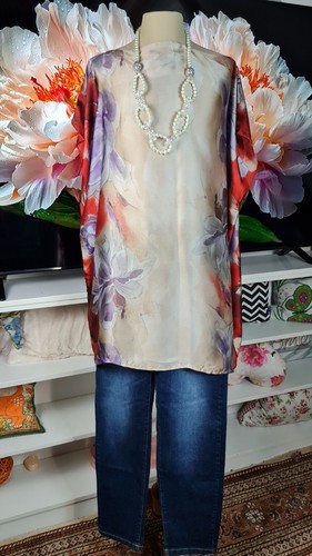 Plus size seide tunika - plus-size,