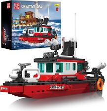 Mould King 10082 Fireboat CREATIVE Schiffsbaukasten  Bausteine