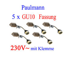 5 x GU10 Fassung mit Klemme 230V~ Hochvolt Halogen Lampenfassung auch LED 220V~
