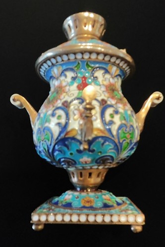 Mini samowar faberge blau - faberge,