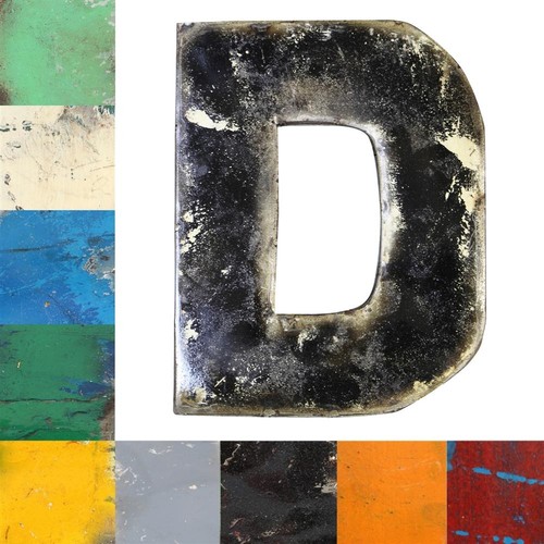 Vintage metallbuchstaben - vintage, d