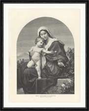 Madonna von Prof. Theodor Grosse Mutter Gottes Rosen Heilige Faksimile_C 2172