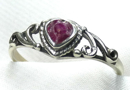Rubin ring 925 silber - ring,
