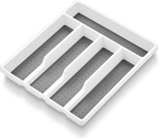 Besteckkasten für Schubladen Kunststoff Einsatz 5 Fächer rutschfest 32,6x29 cm