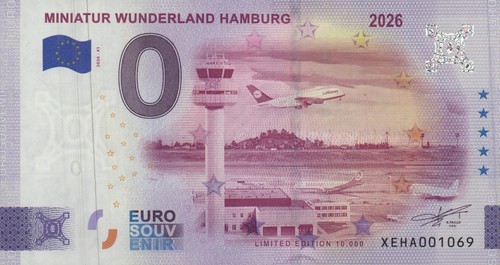 Euro schein miniatur - 0,