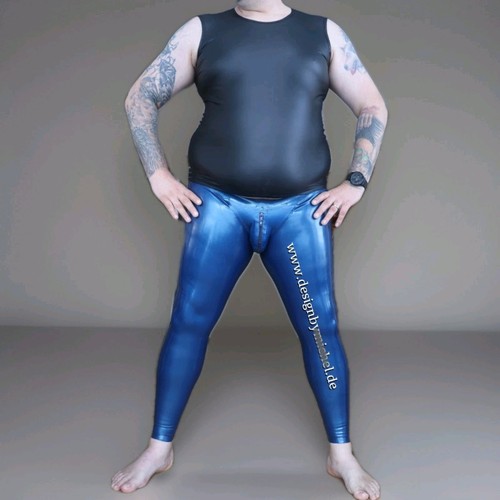 Latex leggings mit - latex-leggings, 3d