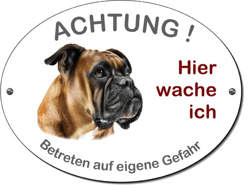 Boxer hund alu - boxer-hund-alu-schild-200, x