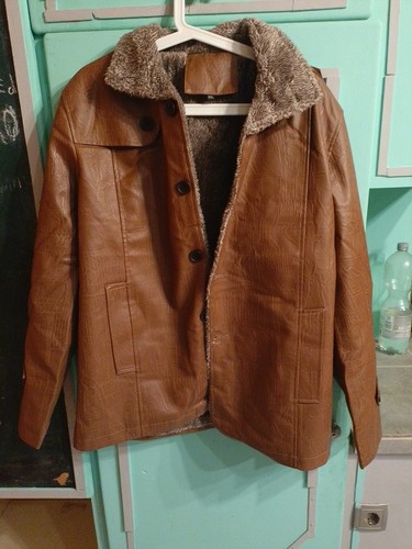 Kunstlederjacke braun - kunstlederjacke,