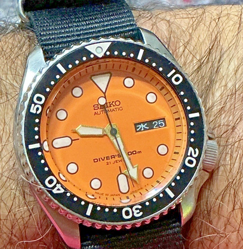 Seiko skx011 orange - seiko,